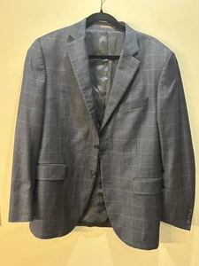 Blazer deportivo a cuadros gris Peter Millar Ethomas mezcla de lana cachemir 40R Business - Imagen 1 de 12