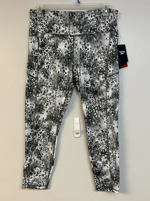 Leggings para mujer blancos y negros con estampado de animales Reebok XL NUEVOS CON ETIQUETAS PRECIO DE VENTA SUGERIDO POR EL FABRICANTE $70 Tie-Dye  Foto 1 de 4