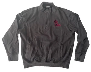 Ole Miss Rebels Stadium Athletics 1/4 Zip Pullover Dark Gray Men Large - Picture 1 of 7