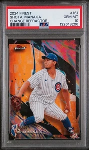 PSA 10 - 2024 TOPPS FINEST #161 SHOTA IMANAGA RIFRATTORE ARANCIONE /20 - Foto 1 di 3