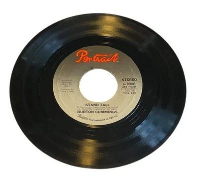Burton Cummings Stand Tall / Burch Magic 45 RPM 7" Vinyl Record Portrait, 1976 - Image 1 of 4