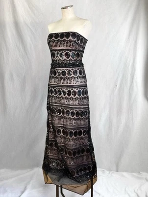 RARE Vintage Sue Wong Nocturne Strapless Embellished Sequin Gown Women’s Sz 6 - Image 1 of 4
