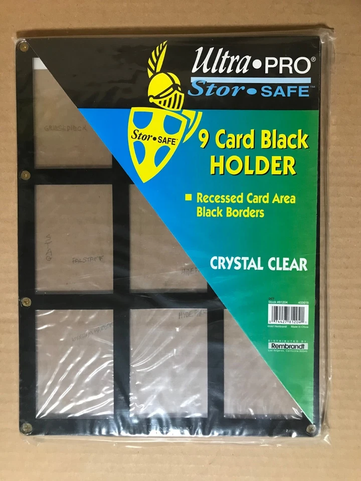 Ultra Pro Stor Safe 9 Card Black Holder  Clear Card Protection Collecter Cards - Image 1 of 1