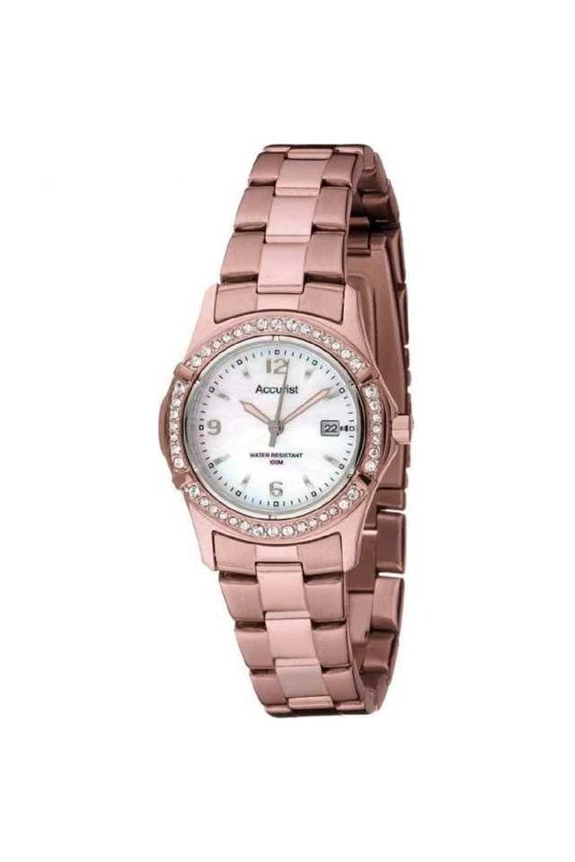 Accurist Ladies Stone Set PVD Rose Gold 30mm Watch LB1545 - Image 1 of 1