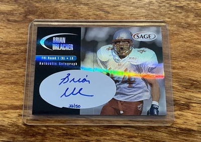2000 SAGE Brian Urlacher Authentic Autograph #22/50 Platinum Rare SP Rookie A46 - Image 1 of 4