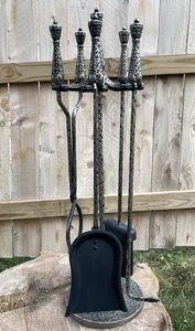 Adams Co. of Dubuque, Iowa Mid-20th Century Cast iron Fireplace Tools Great Con - Picture 1 of 13