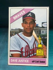1991 Baseball Karten Magazin Repli-Cards #10 Dave Justice Atlanta Braves - Bild 1 von 2