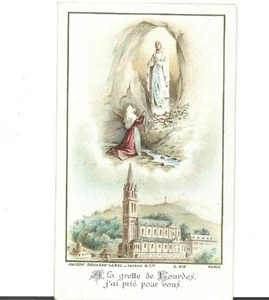 VINTAGE LOURDES HOLY CARD PRINTED IN FRANCE - Picture 1 of 1