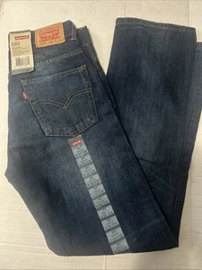Levi's Boy's 505 Straight Leg Regular Fit Denim Jeans Size 18 Slim 27x29 - Picture 1 of 6