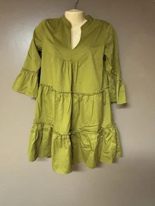 Trina Turk Movie Colony Dress  in Olive Green Size M - Picture 1 of 5