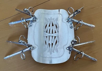 Juego de espárragos Christofle francés 4 pinzas y bandeja con patas Foto 1 de 4