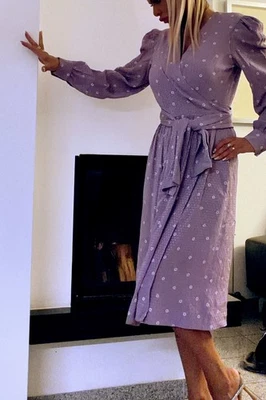 AUTHENTISCHES VINTAGE Christian Dior lila Seidenkleid gr 38 - Bild 1 von 4