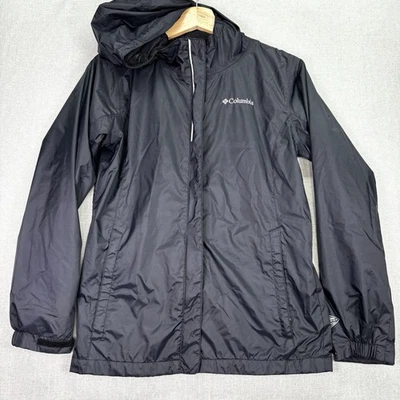 Columbia Niñas Chaqueta de Lluvia Abrigo LG 14/16 Negro Impermeable Ligero Capucha Foto 1 de 4