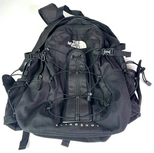 The North Face Slingshot Rucksack schwarz gepolstert große Fächer Gummiseil - Bild 1 von 10