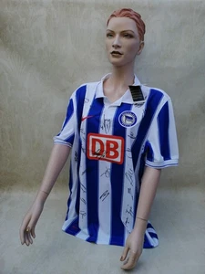 Nike Fußballtrikot Herta BSC Berlin mit Unterschriften Autogramm Shirt XL Herren - Bild 1 von 14