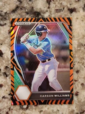 2021 Panini Prizm Draft Picks Tiger Stripes Prizm /99 Carson Williams #PDP28 - Image 1 of 2
