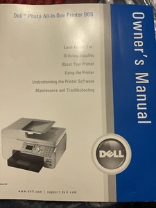 DELL PHOTO ALL-IN-ONE PRINTER 966 -OWNERS MANUAL - Picture 1 of 3