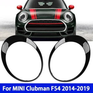For MINI F54 Clubman 2014-2019 Right Left Headlight Chrome Ring Cover Black AS - Picture 1 of 10