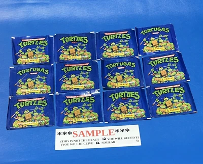 *NUEVO (12) 1995 Panini TMNT paquetes de tarjetas adhesivas JUGUETE TORTUGAS NINJA MUTANTES ADOLESCENTES Foto 1 de 4