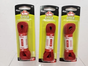 "Cordones planos para zapatos 3 kiwi ESTILO 45"" 3 pares 5-6 ojales" - Imagen 1 de 2
