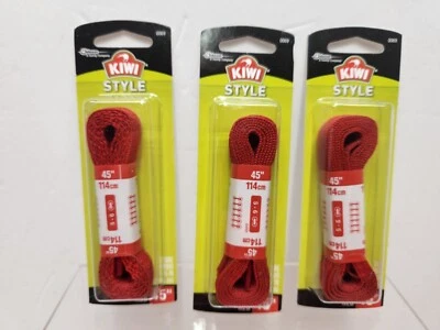"Cordones planos para zapatos 3 kiwi ESTILO 45"" 3 pares 5-6 ojales" Foto 1 de 2