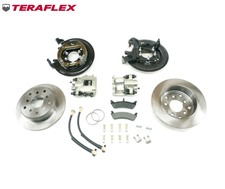 Kit de conversión de freno de disco trasero TeraFlex con rotores para Jeep TJ LJ YJ XJ 1991-2006 Foto 1 de 4