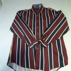 Bugle Boy Shirt Mens XL Button Up Long Sleeve Striped Multicolor - Picture 1 of 9
