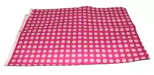Vtg 2002 Pink with Polka Dots Cotton Fabric by Blank Textile 43" Wide 3 yds. 3" - Picture 1 of 5