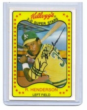 1981 Kellogg's 3-D Super Stars Rickey Henderson #33 HOF