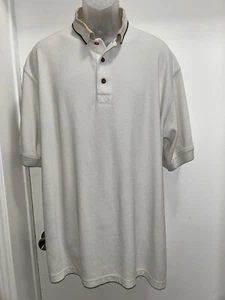 Greg Norman Men's XL Play Dry Golf Polo White Shirt Moisture Wicking Short Sleev - Picture 1 of 6