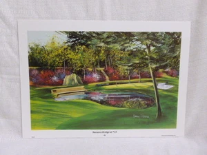 Nancy Raborn Hole 15 Sarazen Bridge Masters Augusta Golf L/E Lithograph - Picture 1 of 4