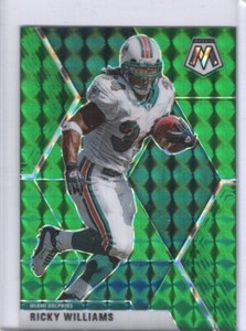 2020 Panini Mosaic Green Prizm #124 Ricky Williams Miami Dolphins