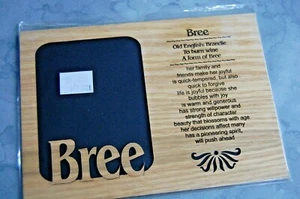 DISCONTINUED Bree Name Picture Frame Holds 3.25" x 4.25" - 5x7 Mat Only - Picture 1 of 4