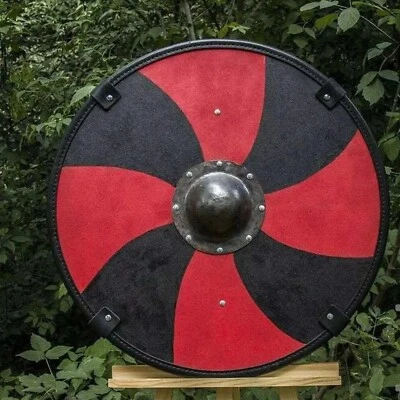 Medieval Viking Shield | Handmade Wooden Shield | Viking Warrior Shield 24 inch - Image 1 of 3
