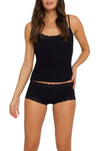 Womens Jockey Parisienne Cotton Boyleg Underwear Undies Briefs Black - Picture 1 of 4