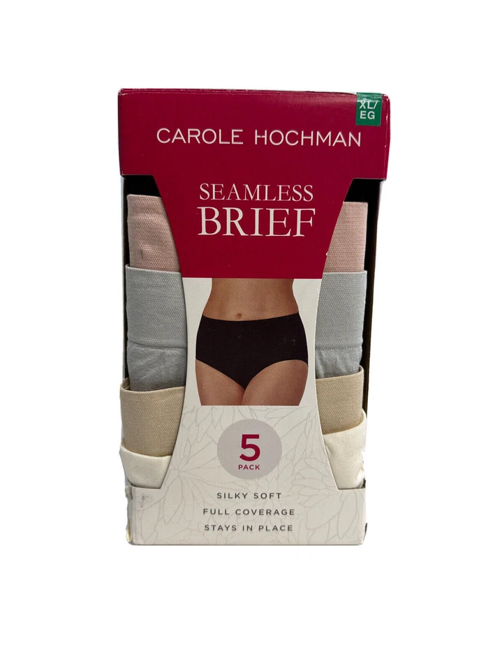 NUEVO Paquete de 5 bragas Carole Hochman para mujer sin costuras básicas múltiples pequeñas Foto 1 de 1