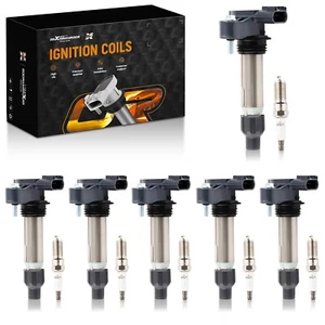 6 Ignition Coil + Spark Plugs for Buick Cadillac Chevy GMC V6 UF569 C1555 5C1612 - Picture 1 of 12