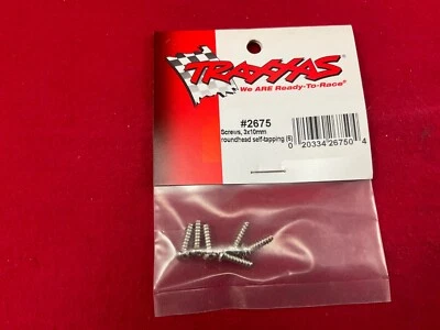 Traxxas 2675 3x10 MM ROUNDHEAD SCREWS self tapping  (6) Phillips NEW - Image 1 of 3