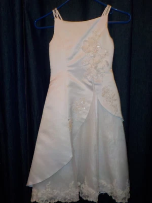 Bonnie Jean White Flower Girl First Holy Communion Dress size 7 - Image 1 of 4