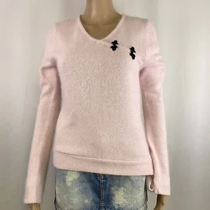 Canyon River Blues Juniors L (11-13) Pink Pullover Sweater Knit Silk Blend Tie  - Picture 1 of 10