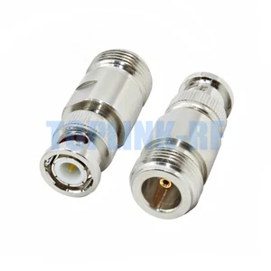 10x BNC Male Plug to N Female Jack Straight Adapter RF Coax Connector BNC-N Type - Picture 1 of 6