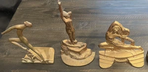 Antique Art Deco Nude Bookends 3 individual Bookends - Picture 1 of 7