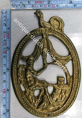 FOR WARMINK DUTCH FRIESIAN TAIL CLOCK FATHER TIME BRASS LENTICLE 5 INCH TALL - Image 1 of 2