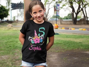 Personalized Unicorn Birthday Shirt for Girl - Unicorn Shirt - Unicorn Tee  - Picture 1 of 2
