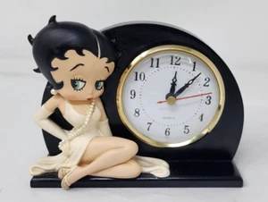 Betty Boop "Lush Life" Black Table Clock - MINT - Picture 1 of 4