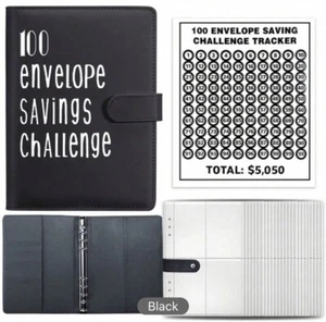 100 Envelopes Saving Challenge Money Budget Binder Savings Challenge Book - Picture 1 of 3