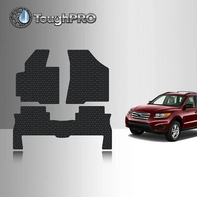 Alfombrillas ToughPRO negras para Hyundai Santa Fe para todo clima 2007-2012 Foto 1 de 4