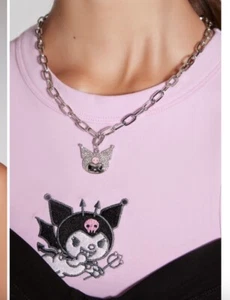 New Sanrio Kuromi Rhinestone Chain Necklace - Picture 1 of 5