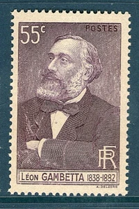 BRIEFMARKE NR. 378 NEU ** ORIGINALGUMMI - LEON GAMBETTA  - Bild 1 von 1