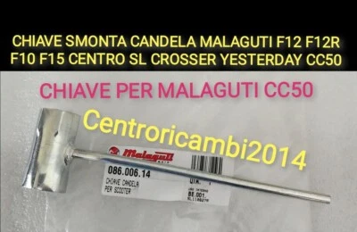 CHIAVE SMONTA CANDELA MALAGUTI F12 F12R F10 F15 CENTRO SL CROSSER 08600614 - Immagine 1 di 2
